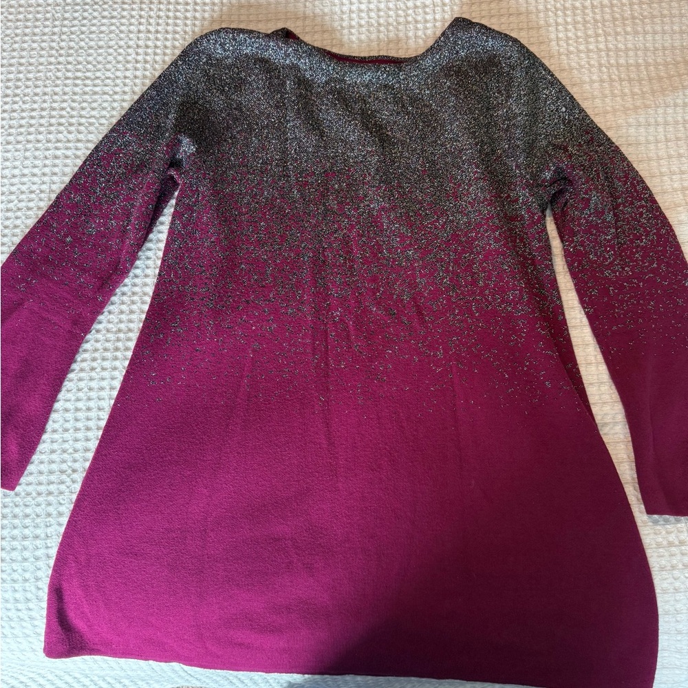 Alfani Pink and Silver Cowl Neck Sweater